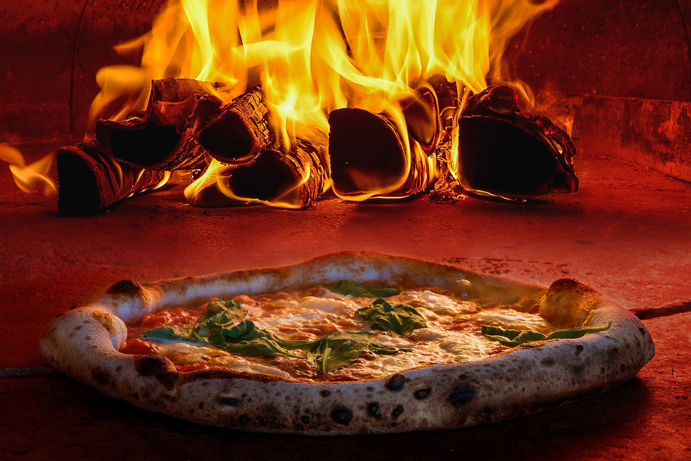 Fond feu de bois